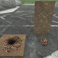 Dirt wall. These walls can be dug into, allowing burying objects in otherwise unsuitable areas